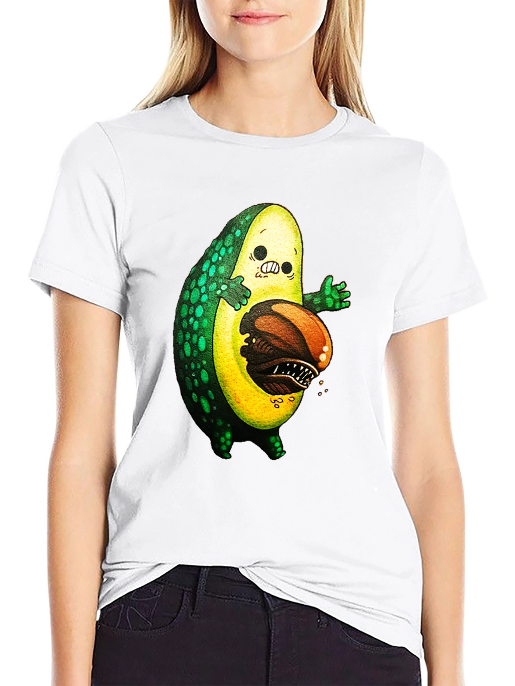 Avocado Monster Graphic T-Shirt - Unique Design