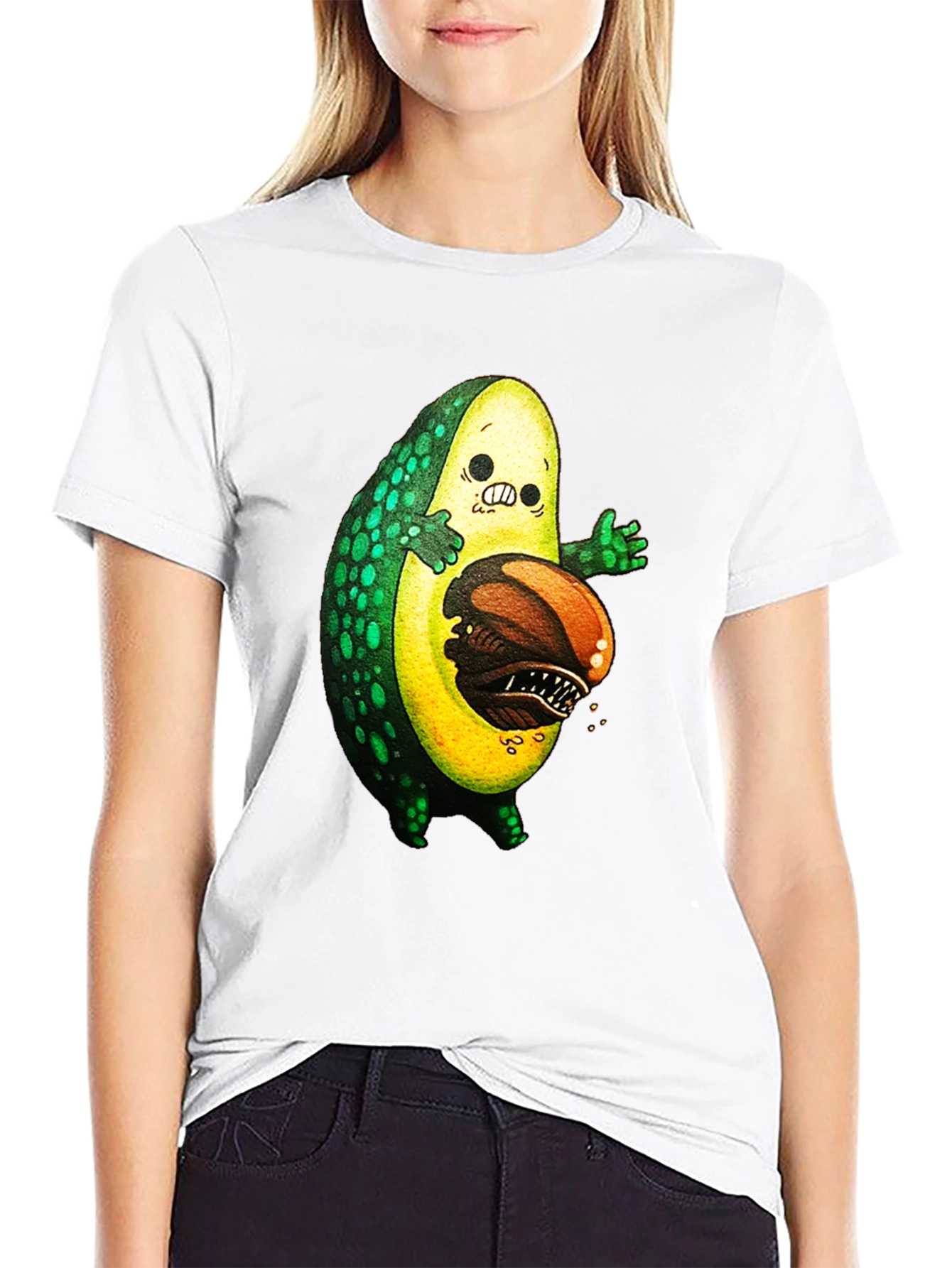 Avocado Monster Graphic T-Shirt - Unique Design