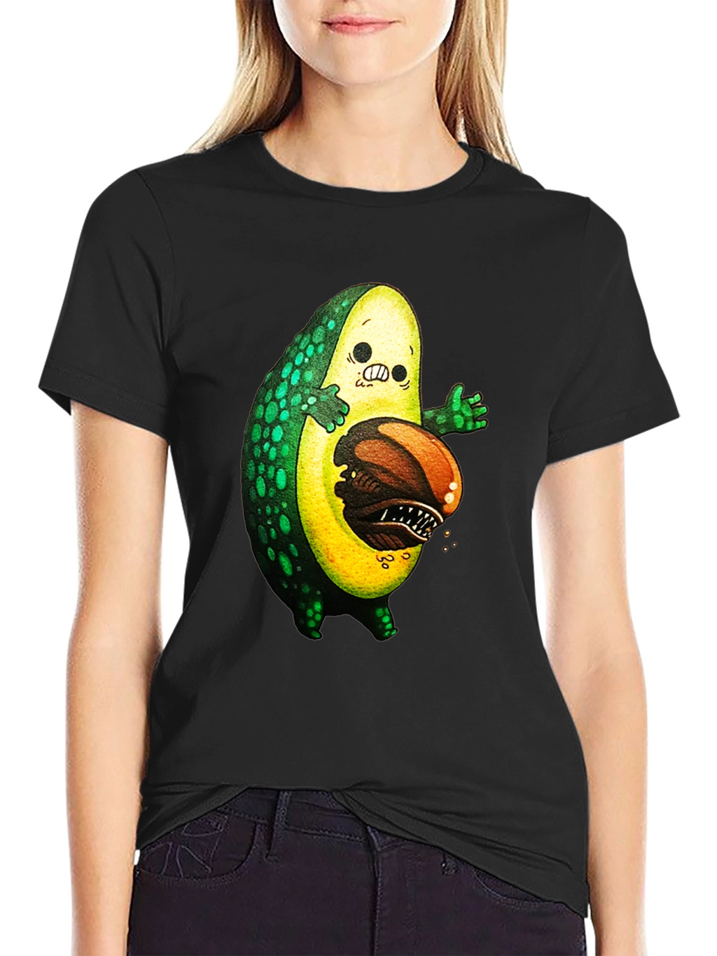 Avocado Monster Graphic T-Shirt - Unique Design