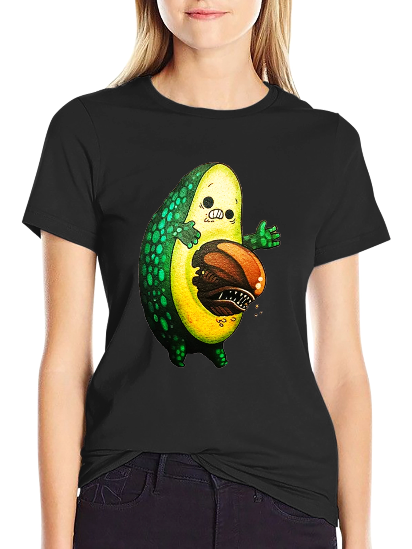 Avocado Monster Graphic T-Shirt - Unique Design
