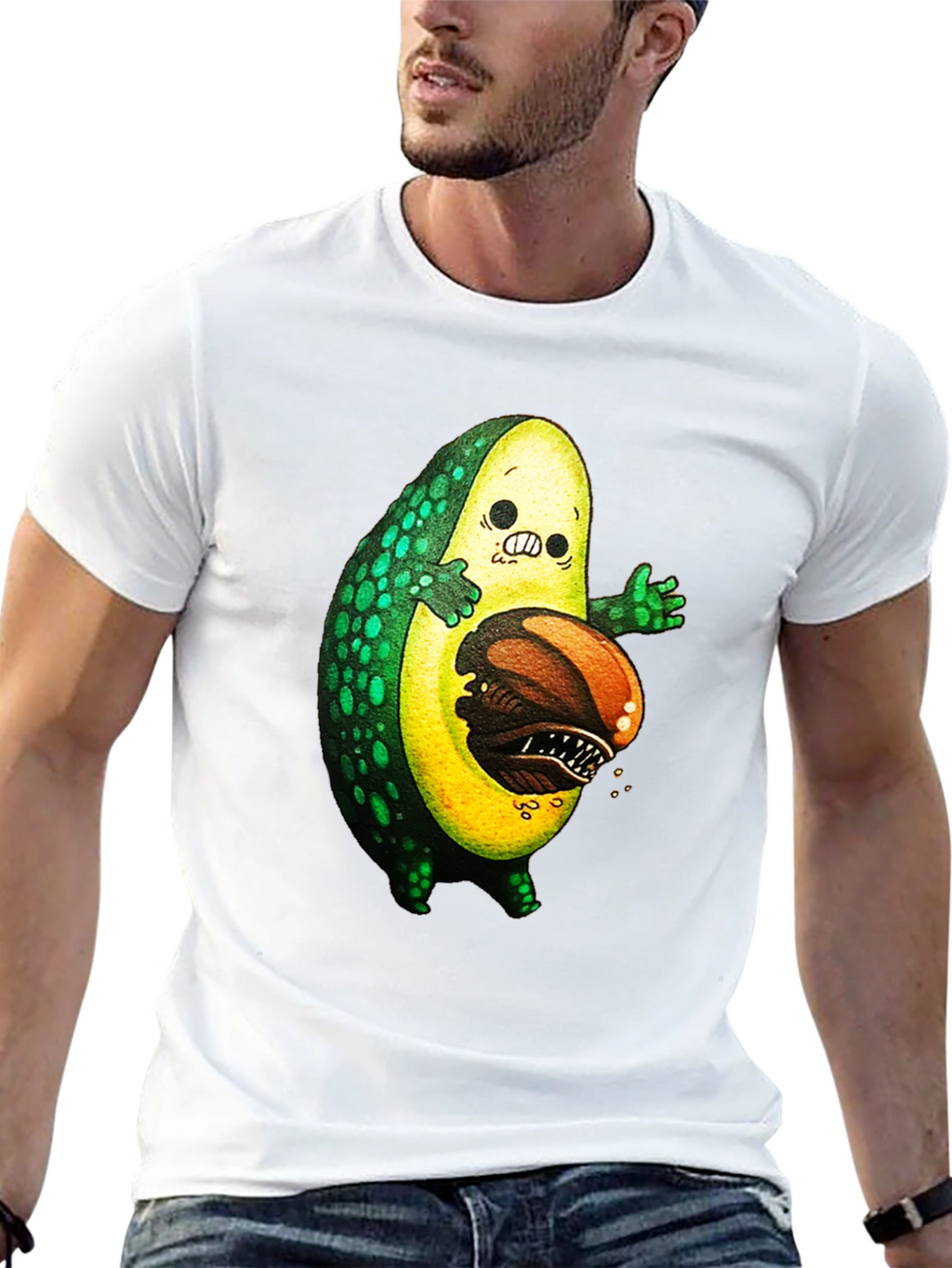 Avocado Monster Graphic T-Shirt - Unique Design