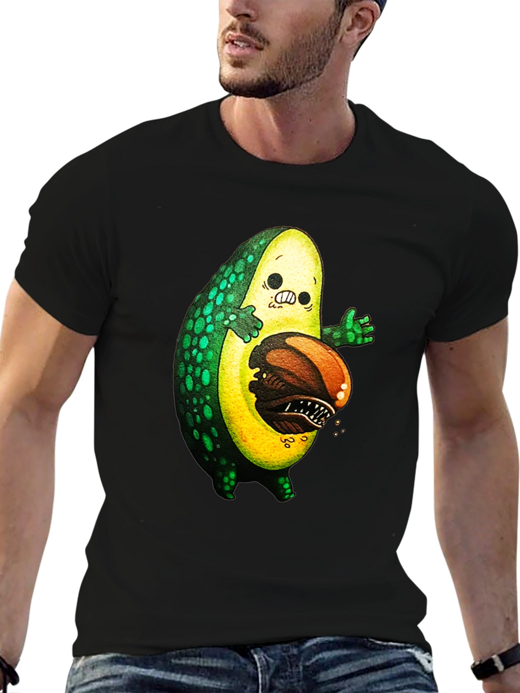 Avocado Monster Graphic T-Shirt - Unique Design