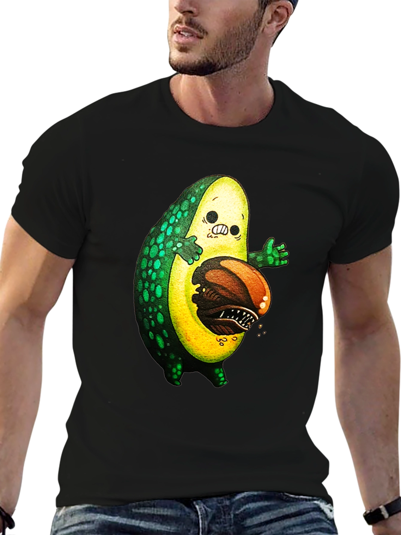 Avocado Monster Graphic T-Shirt - Unique Design