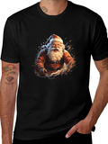 Santa Claus Graphic Tee - Black T-Shirt