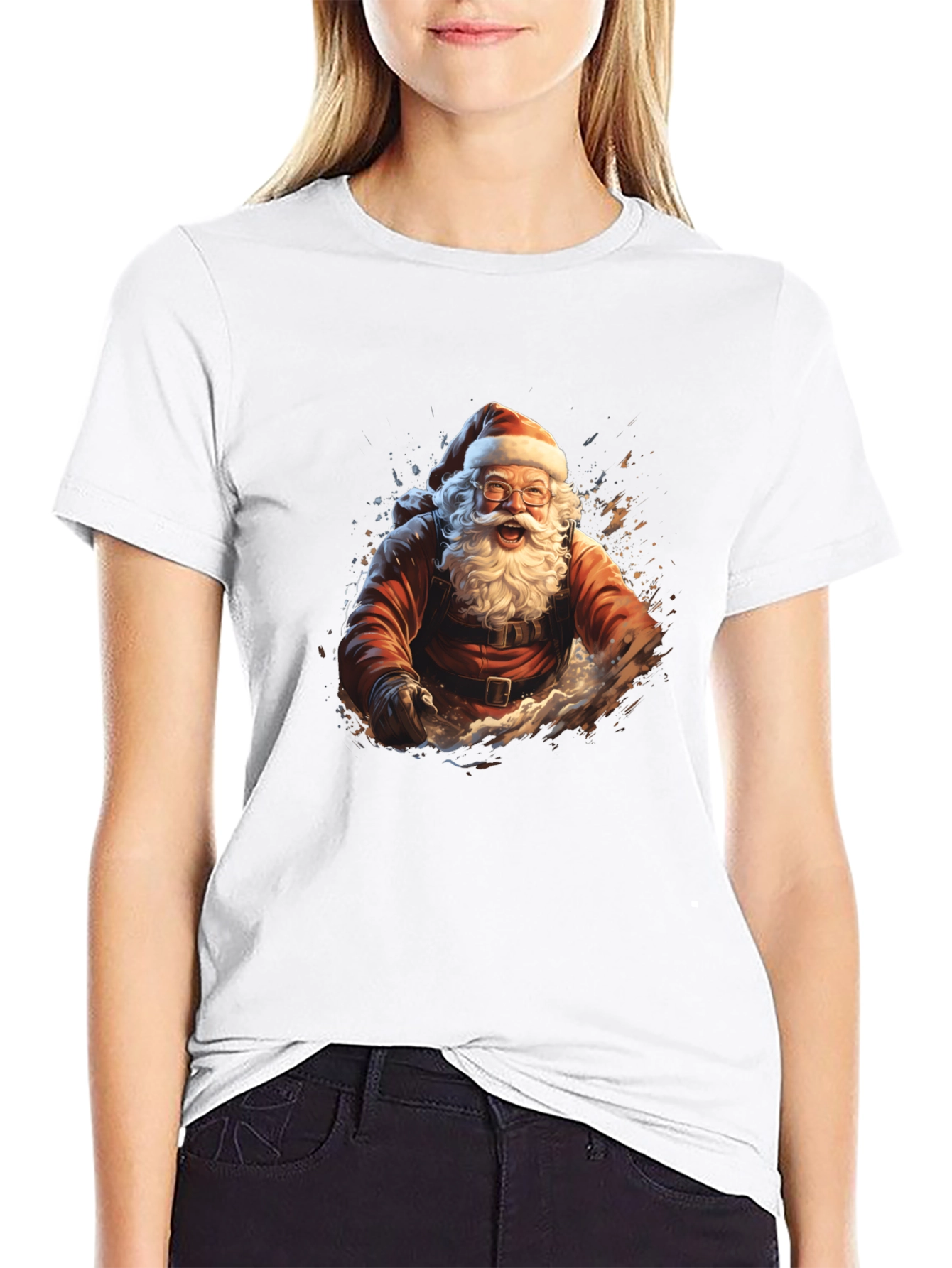 Santa Claus Graphic Tee - Black T-Shirt