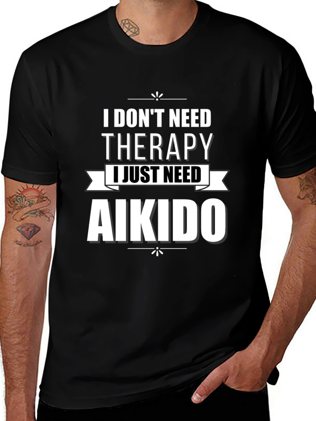 Aikido Therapy Graphic T-Shirt - Black