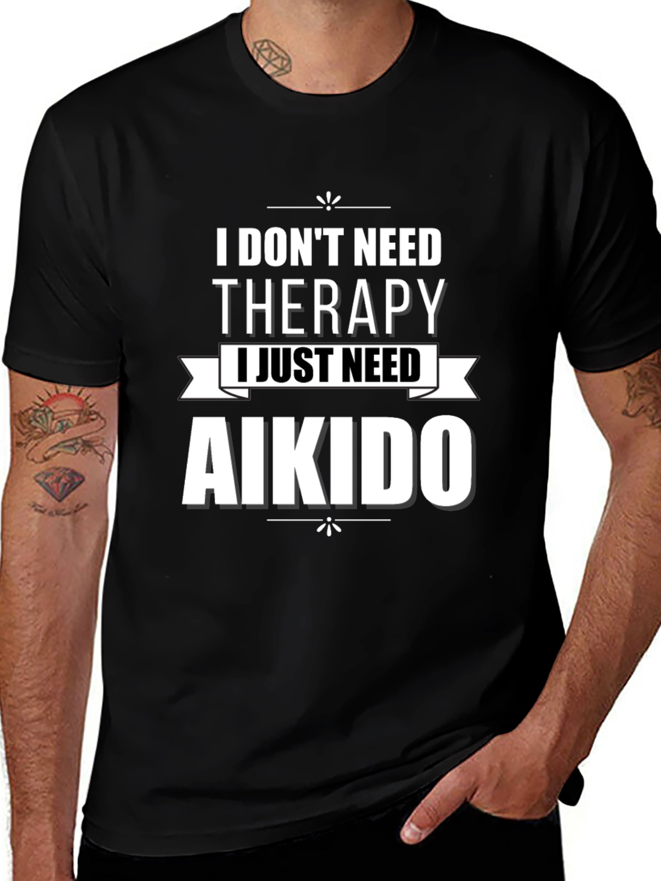 Aikido Therapy Graphic T-Shirt - Black