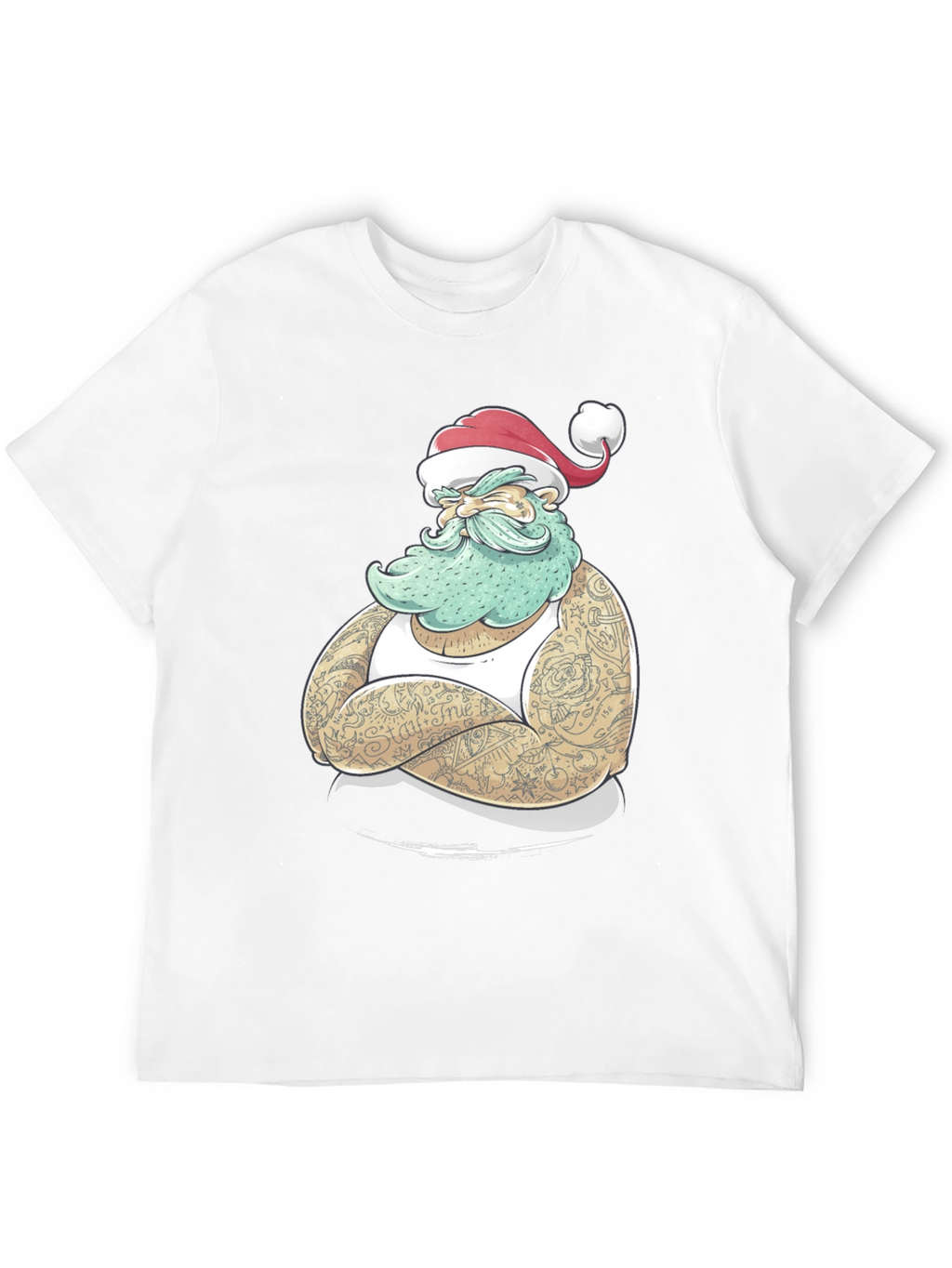 Tattooed Santa Graphic Tee