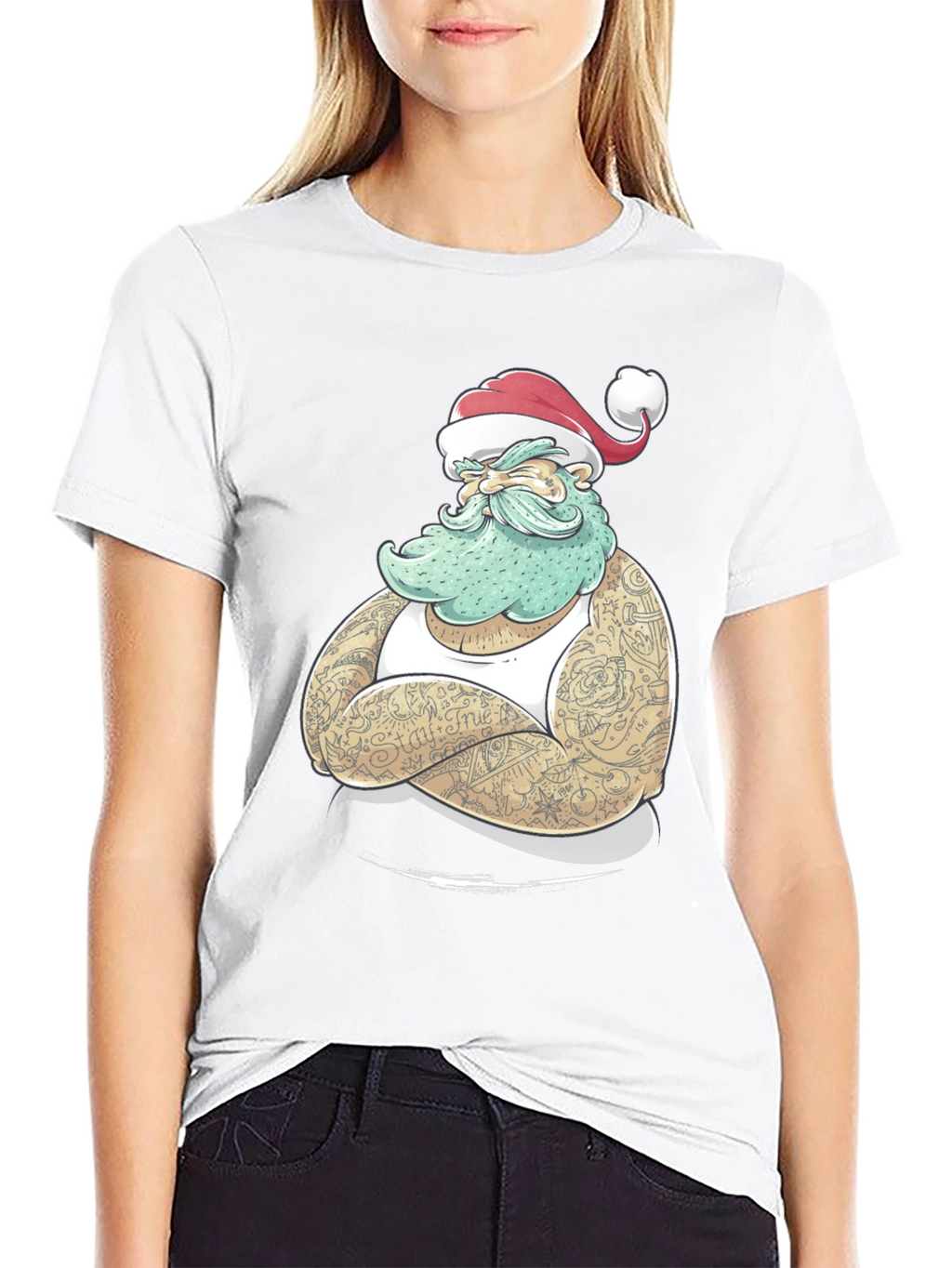 Tattooed Santa Graphic Tee