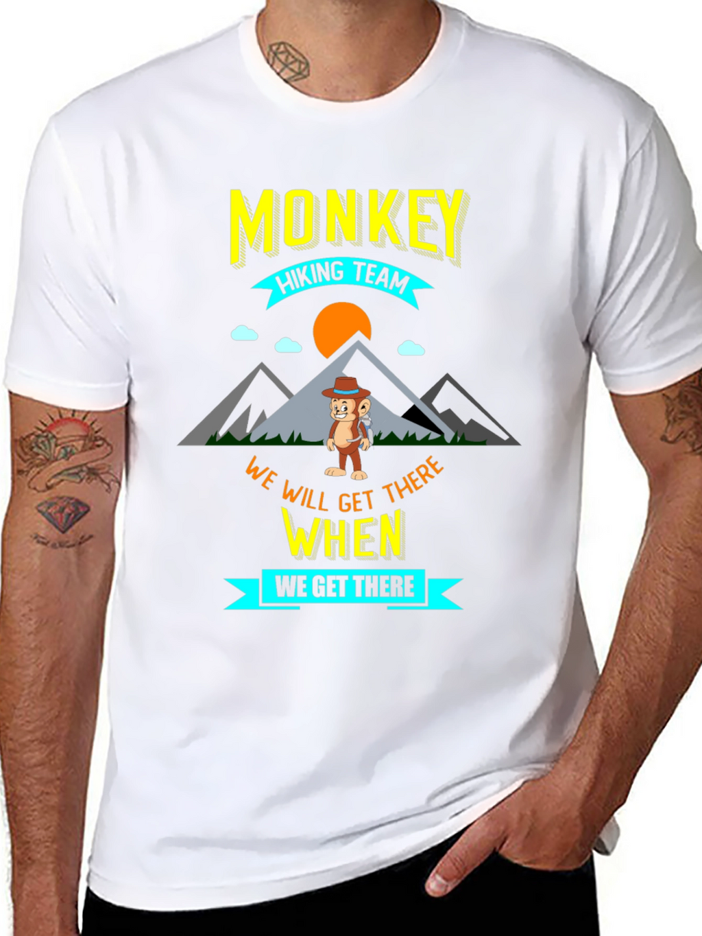 Monkey Hiking Team Adventure T-Shirt