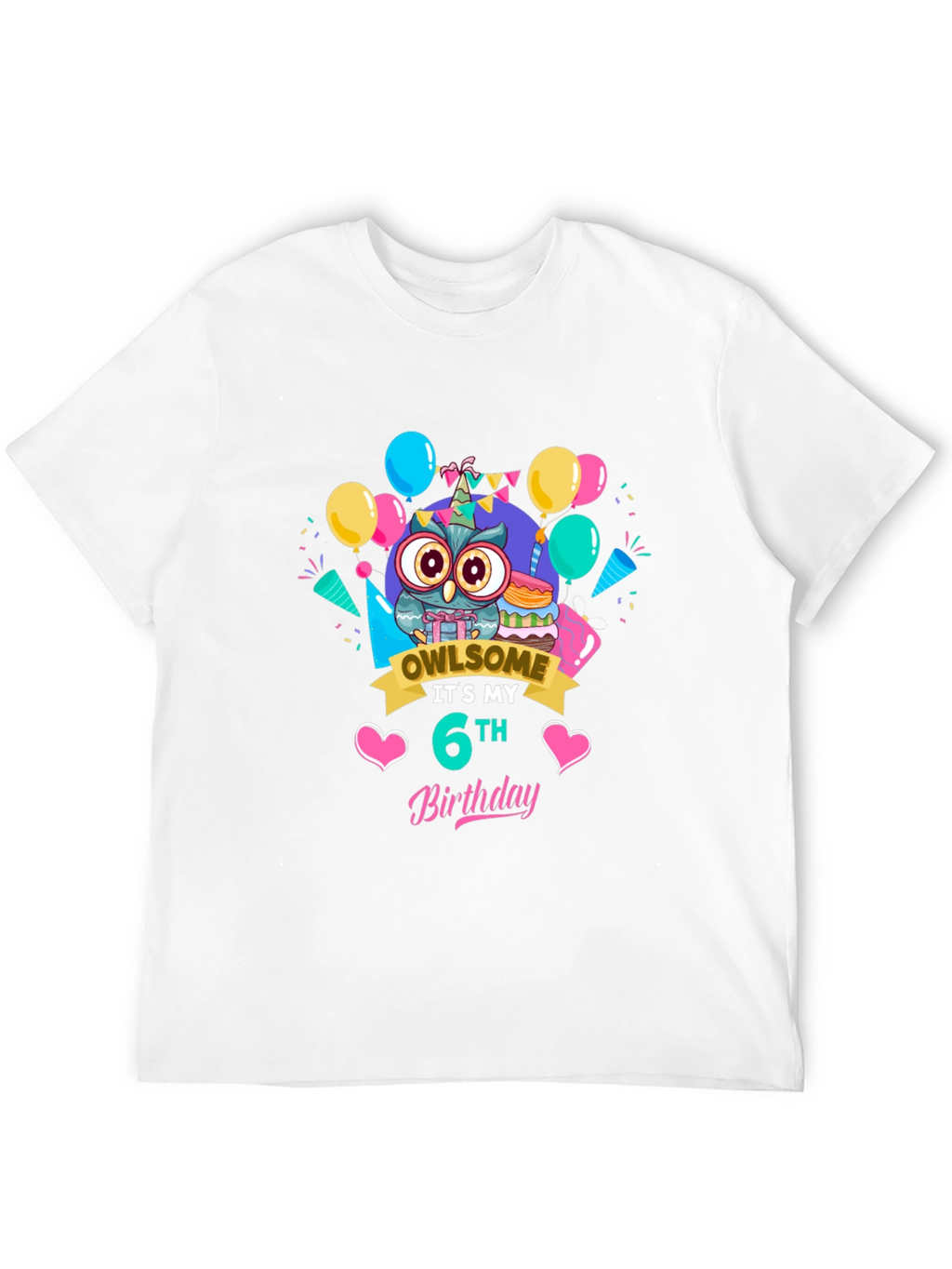 Owl Birthday 6th T-Shirt