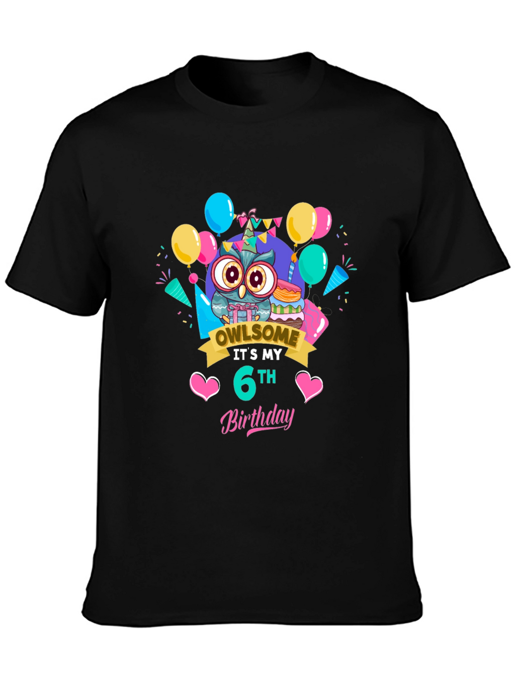 Owl Birthday 6th T-Shirt