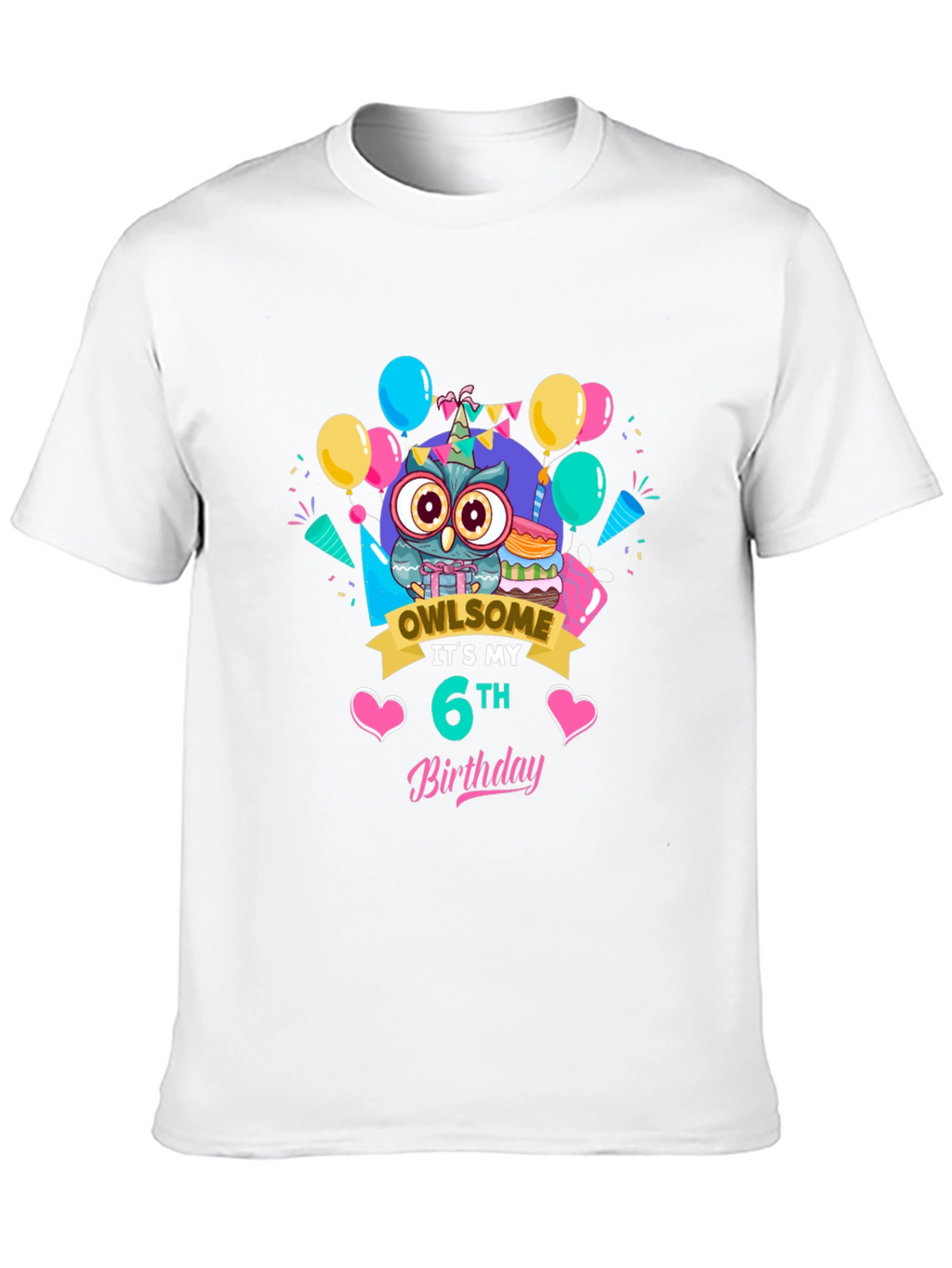 Owl Birthday 6th T-Shirt