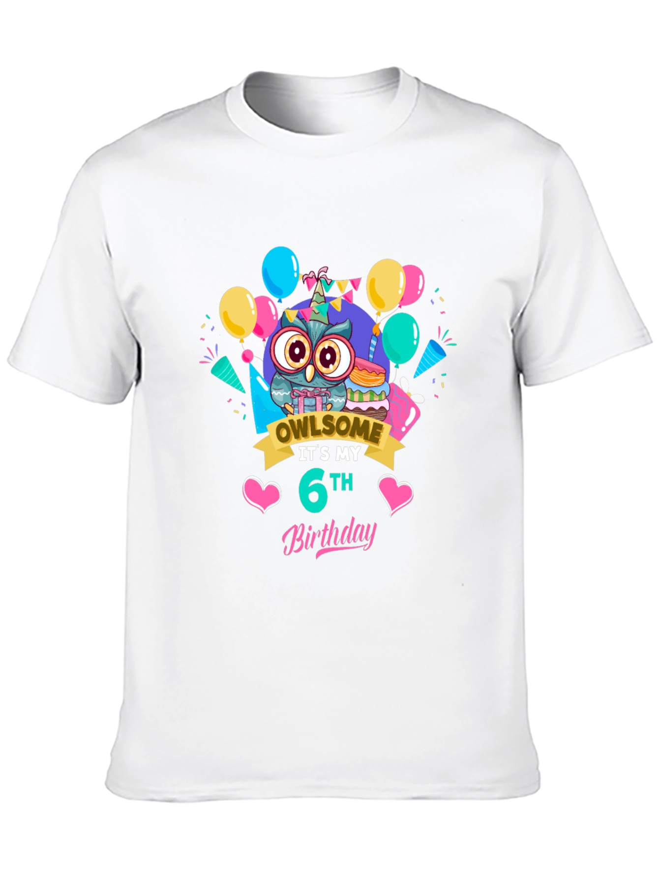 Owl Birthday 6th T-Shirt
