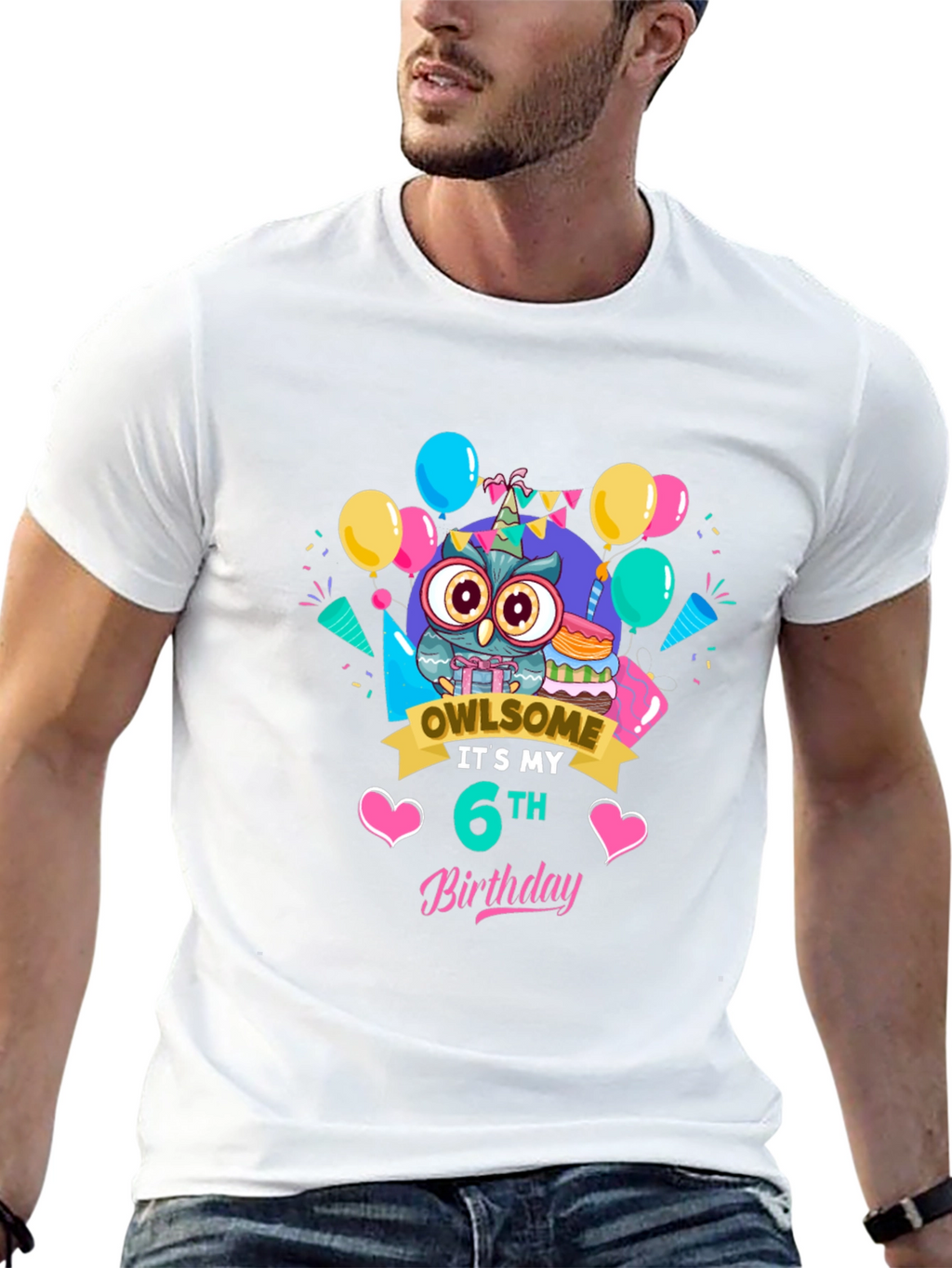 Owl Birthday 6th T-Shirt