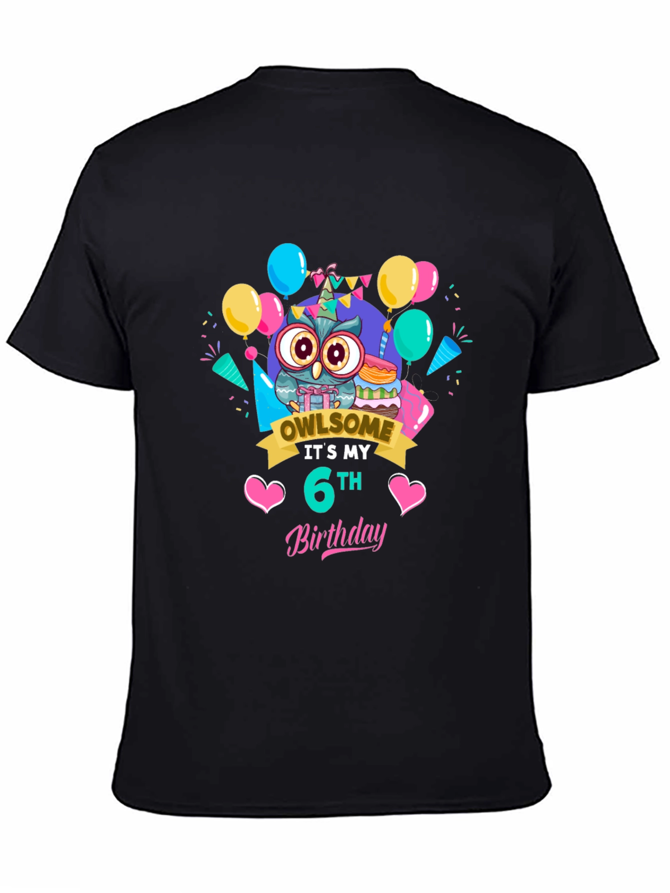 Owl Birthday 6th T-Shirt