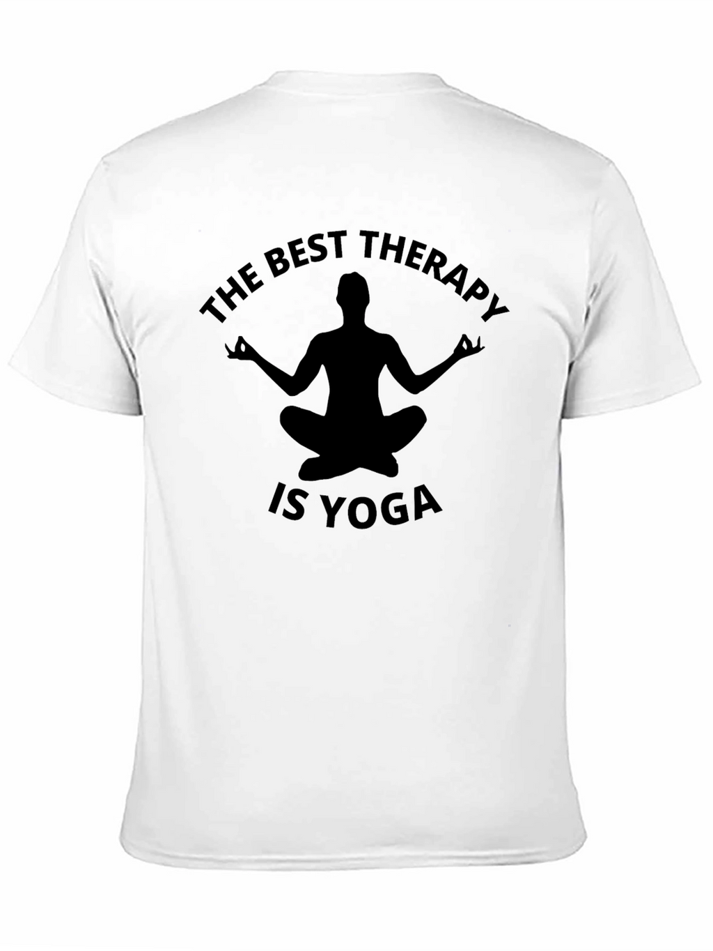The Best Therapy Is Yoga Mens T-Shirt Black