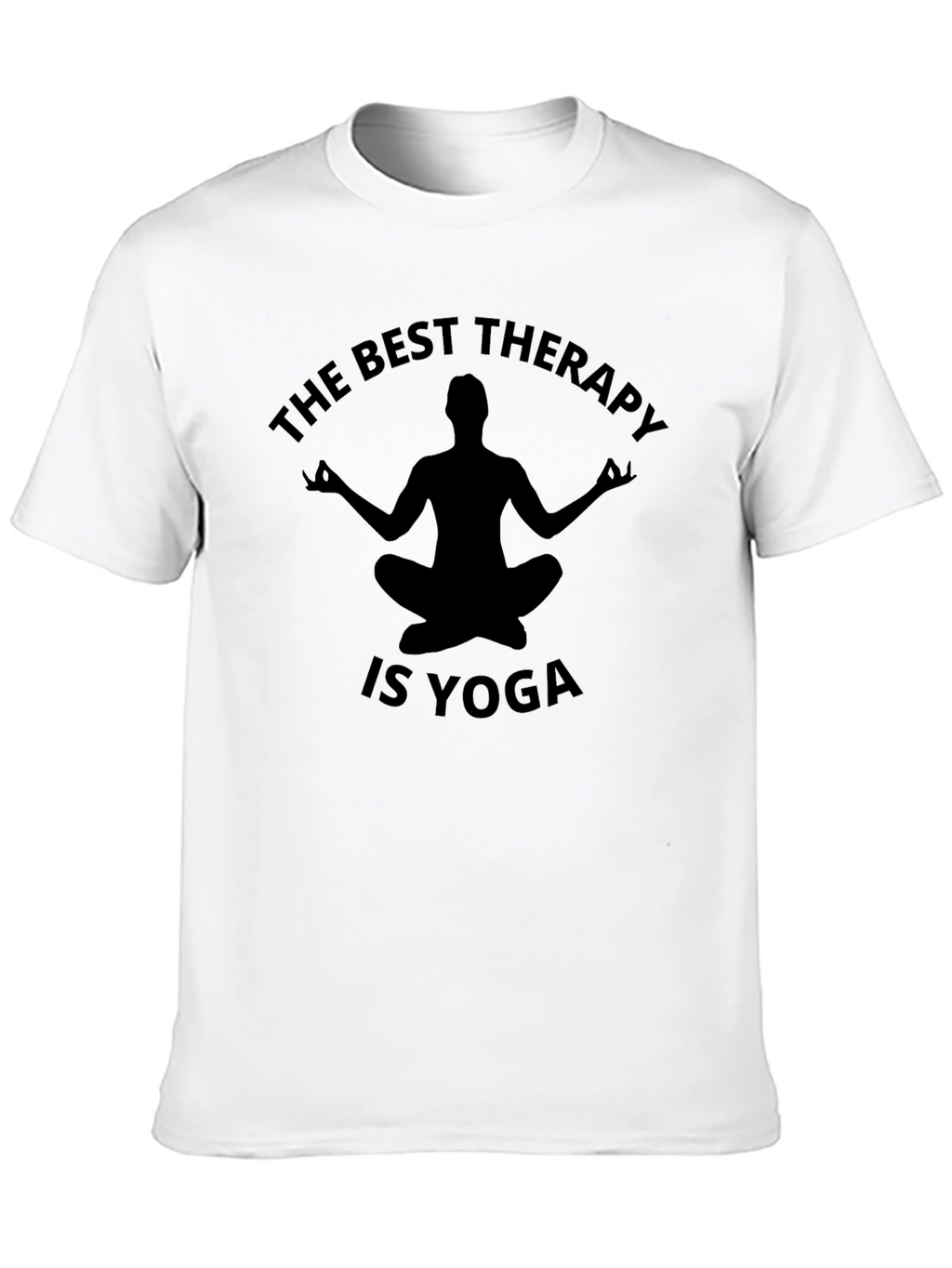 The Best Therapy Is Yoga Mens T-Shirt Black