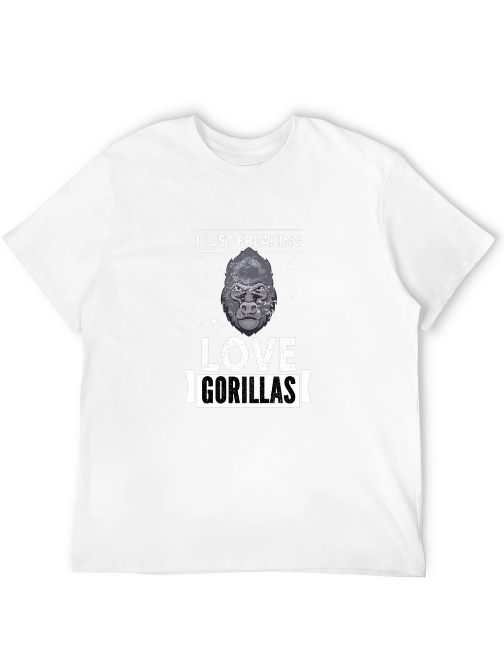 I Just Freaking Love Gorillas Mens Black T-Shirt