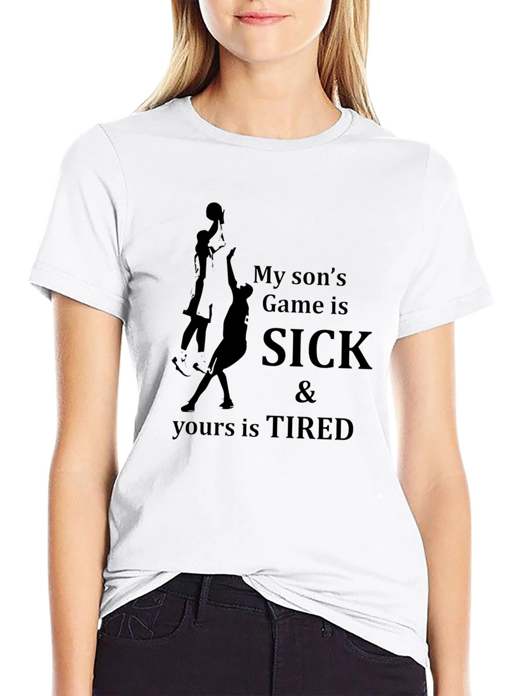 Funny Basketball Dad T-Shirt: My Sons Game Is SICK