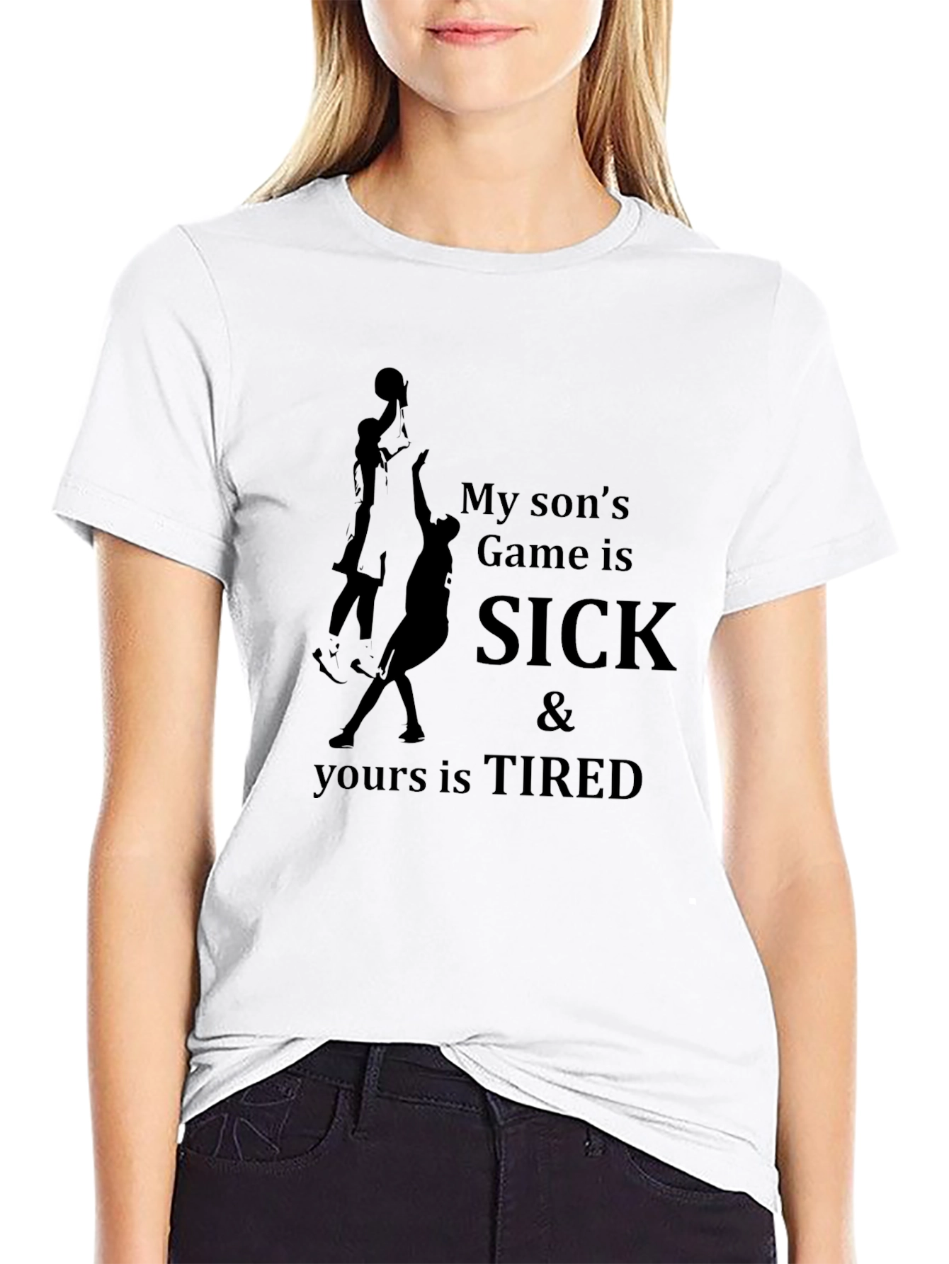 Funny Basketball Dad T-Shirt: My Sons Game Is SICK