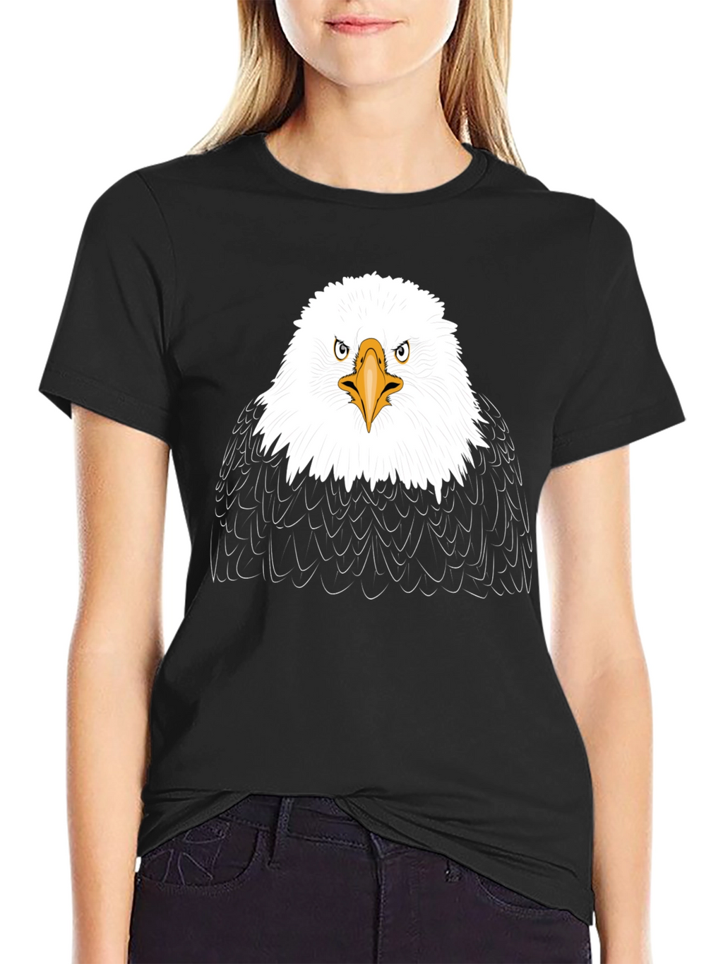 Bald Eagle Graphic Print Tee - Patriotic Style