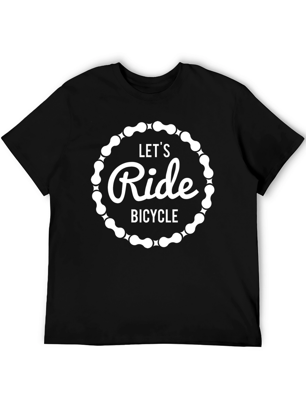 Lets Ride Bicycle Graphic Tee - Black
