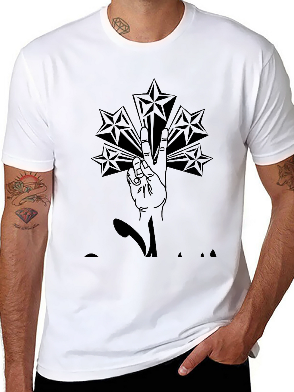 Star Power Peace Sign Graphic Tee