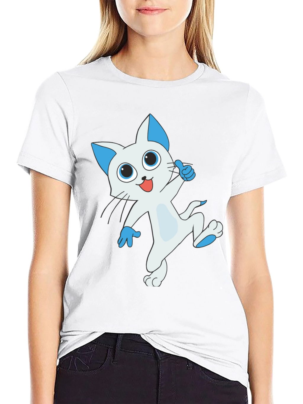 Cool Cat T-Shirt - Black Graphic Tee
