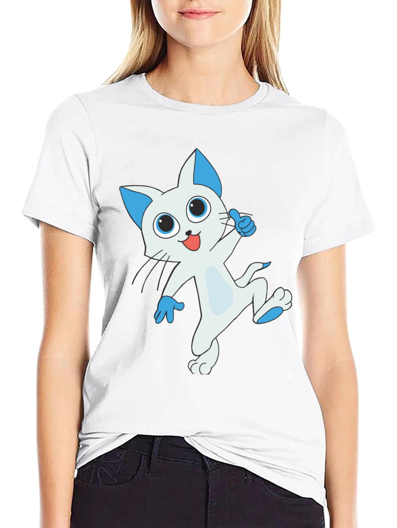Cool Cat T-Shirt - Black Graphic Tee