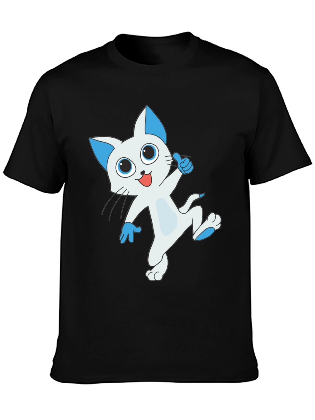 Cool Cat T-Shirt - Black Graphic Tee