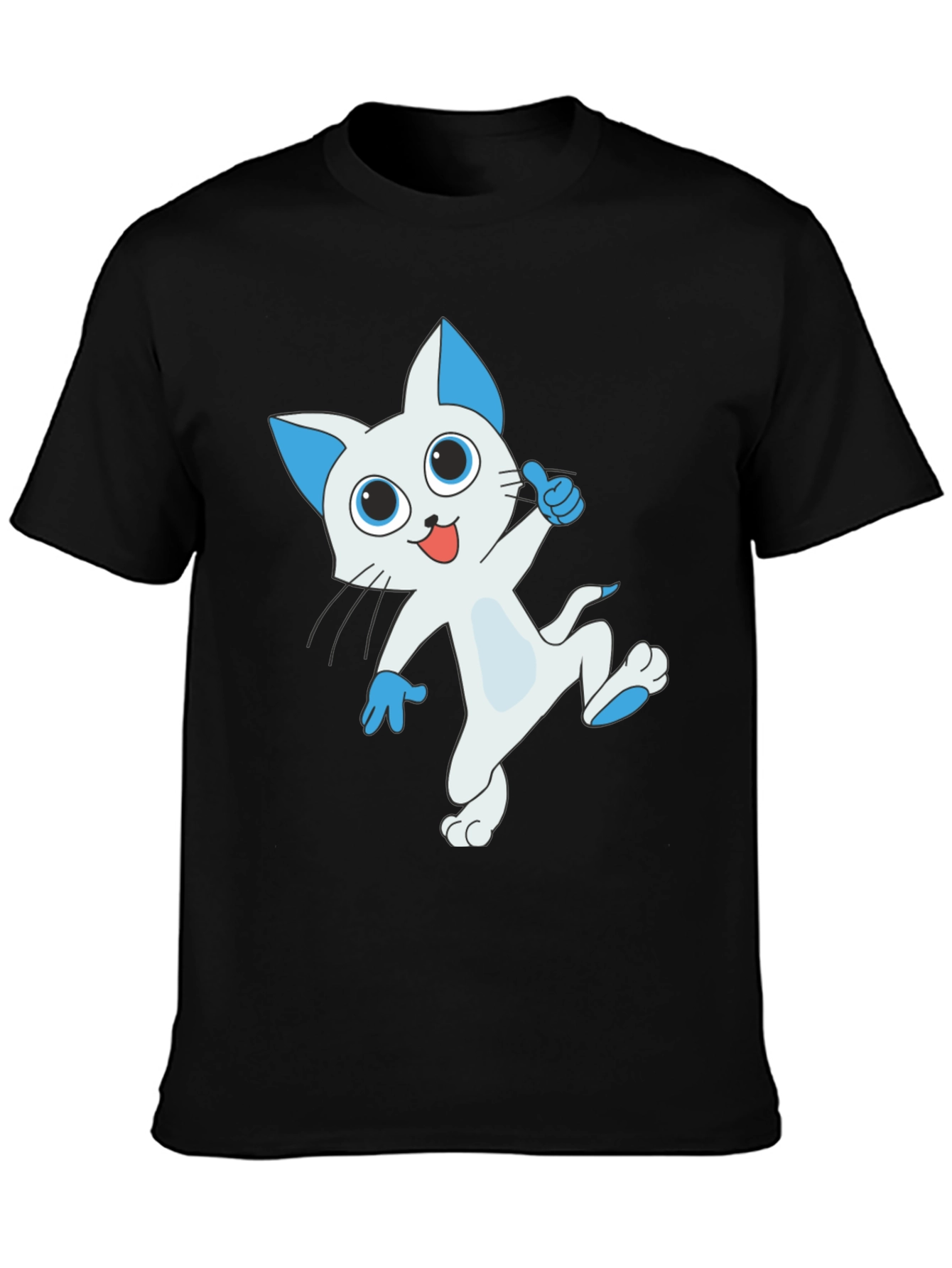 Cool Cat T-Shirt - Black Graphic Tee