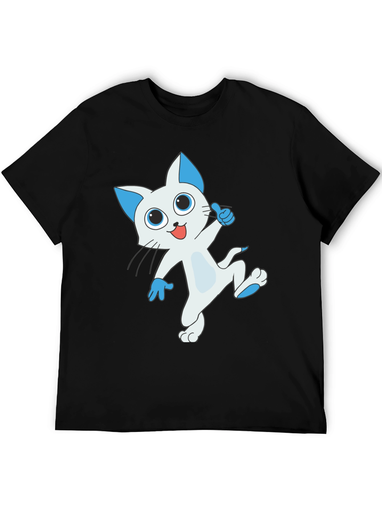 Cool Cat T-Shirt - Black Graphic Tee