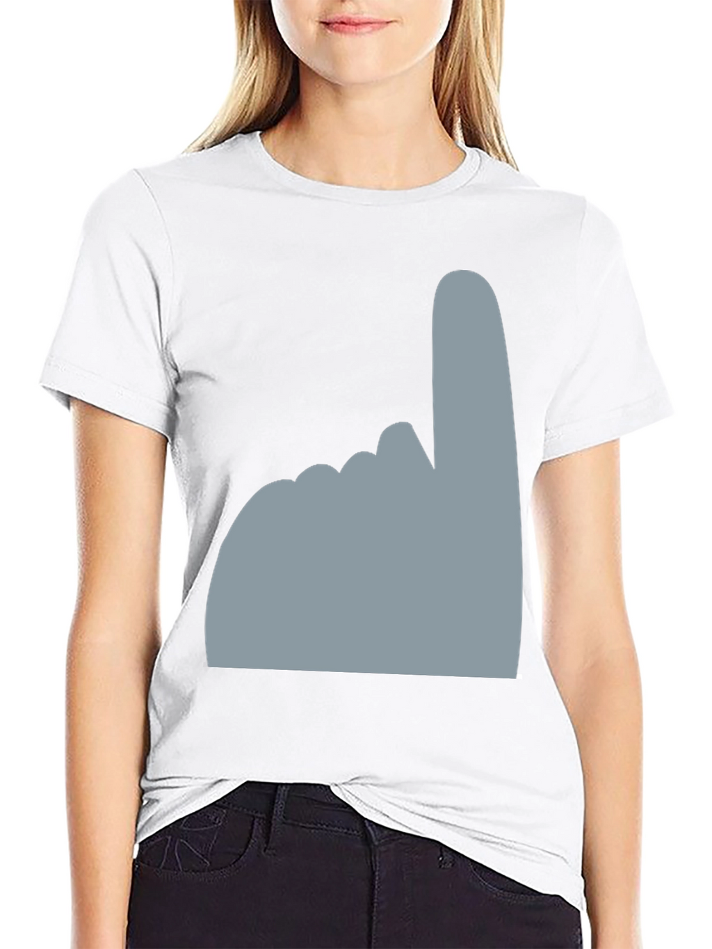 Novelty Number One Hand Black T-Shirt