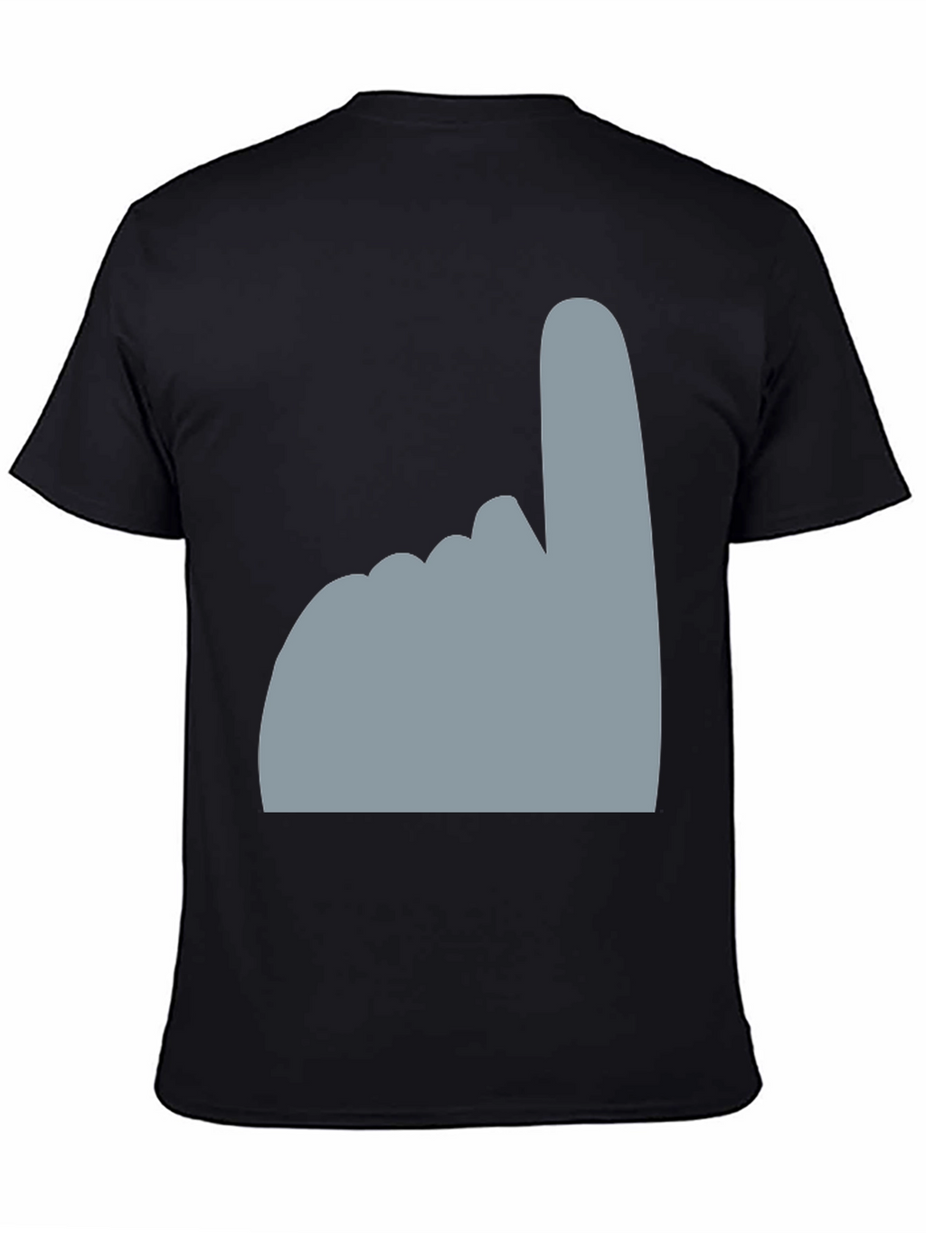 Novelty Number One Hand Black T-Shirt