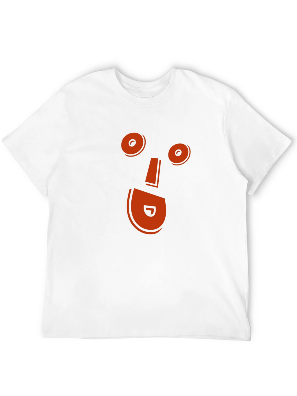 Orange Face Graphic Black T-Shirt