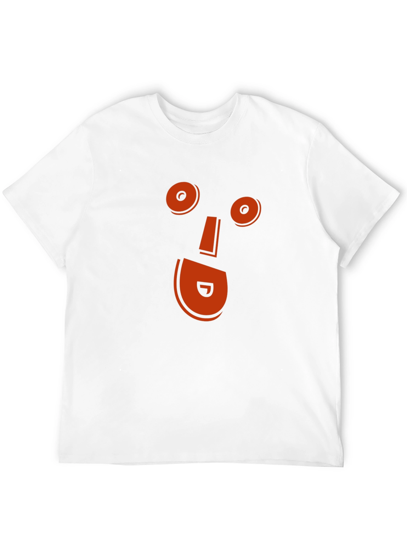 Orange Face Graphic Black T-Shirt