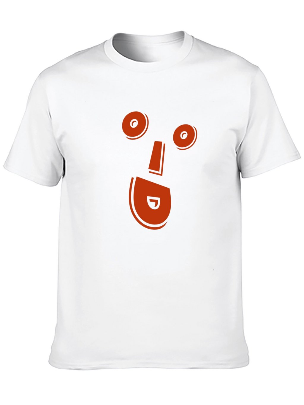 Orange Face Graphic Black T-Shirt