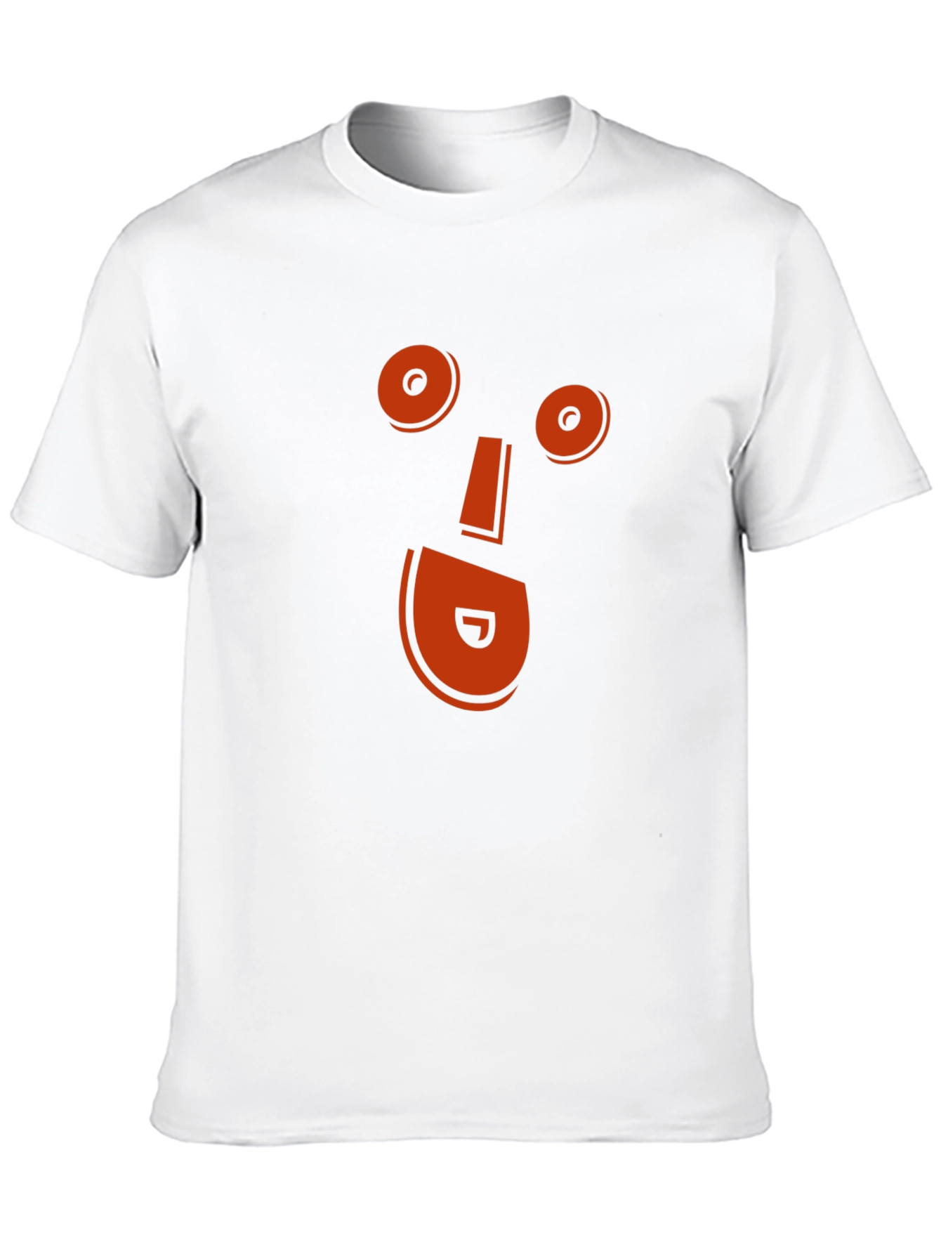 Orange Face Graphic Black T-Shirt