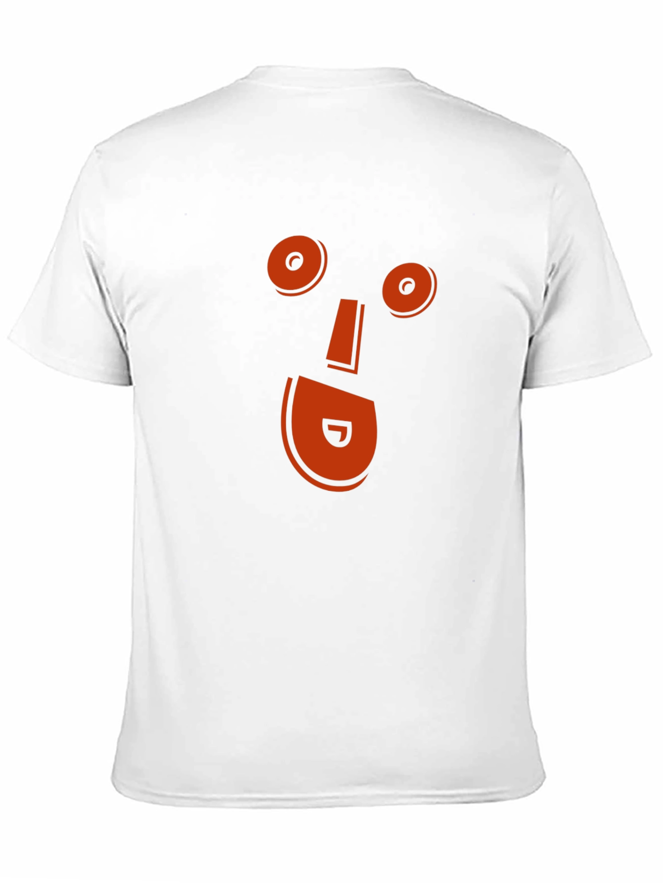 Orange Face Graphic Black T-Shirt