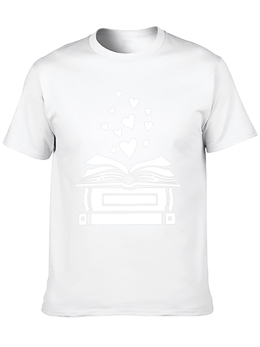 Book Lovers Heart Stack T-Shirt