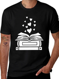 Book Lovers Heart Stack T-Shirt
