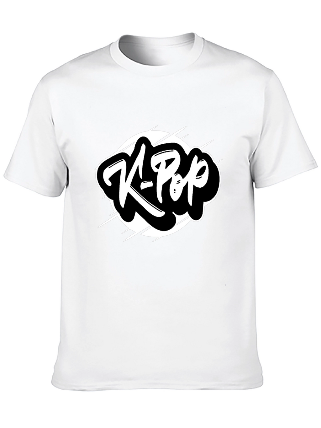 K-Pop Graphic Tee - Black Cotton T-Shirt