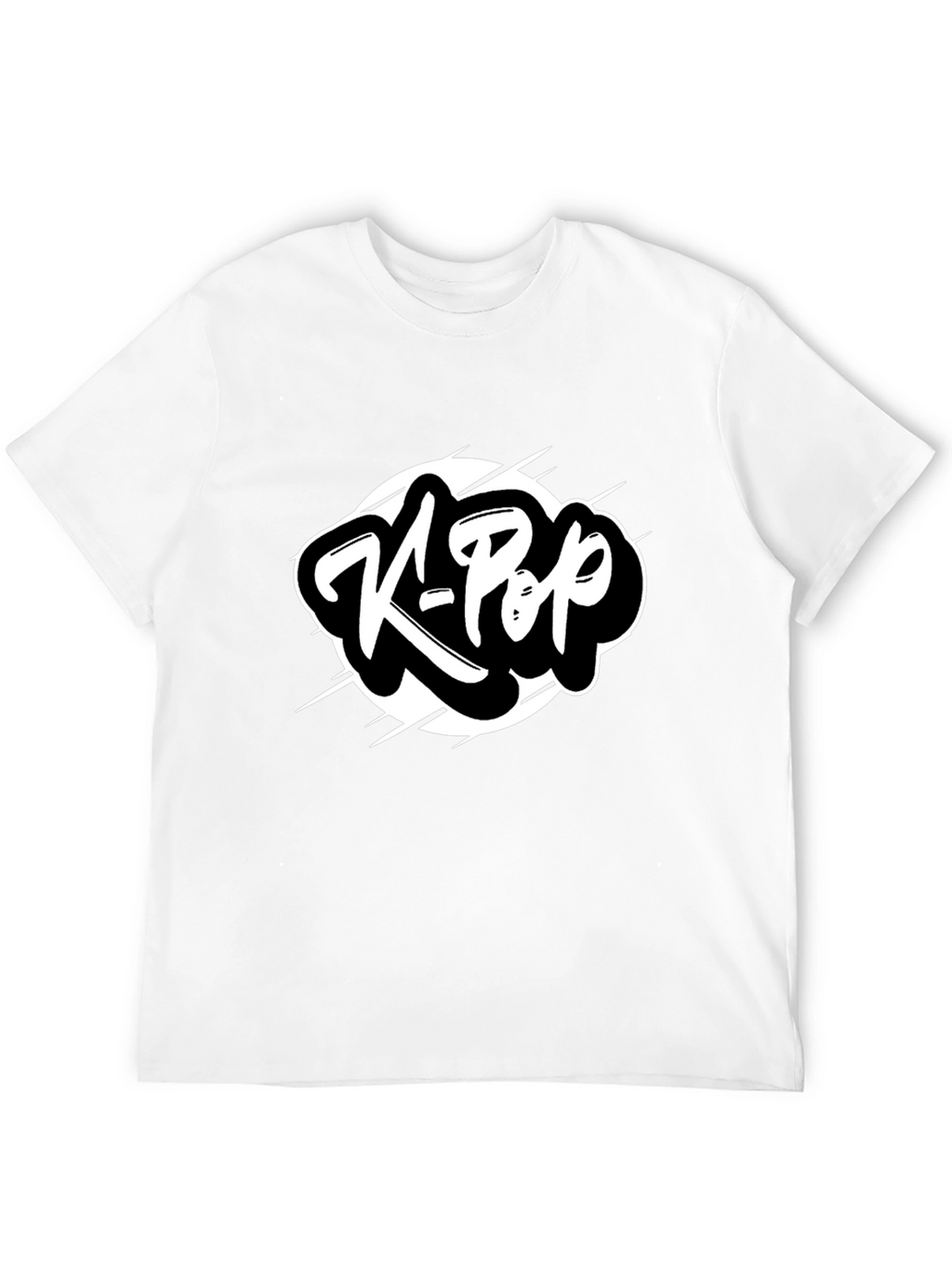 K-Pop Graphic Tee - Black Cotton T-Shirt