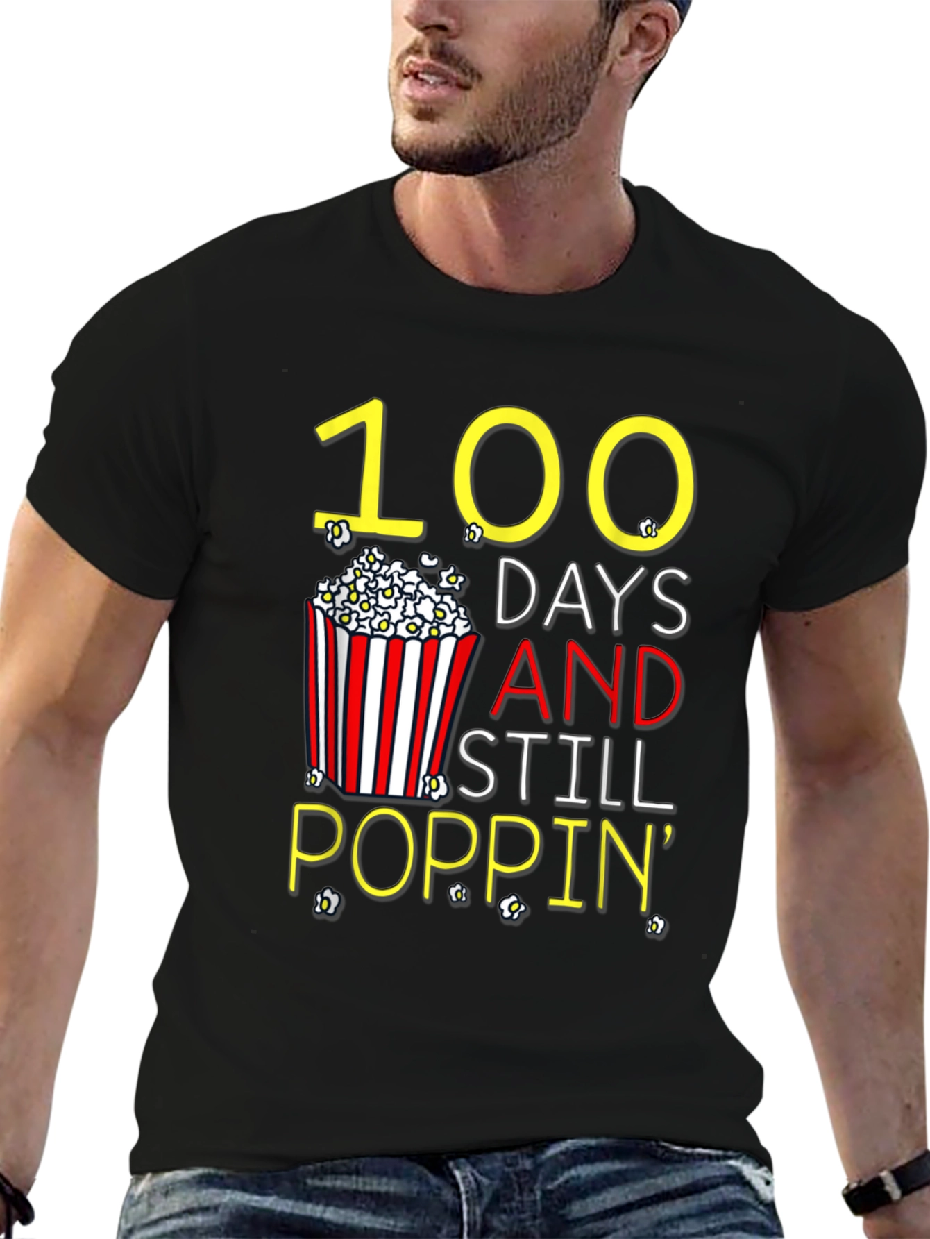 100 Days Still Poppin Graphic Tee