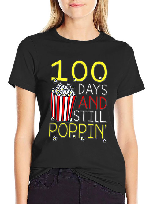 100 Days Still Poppin Graphic Tee