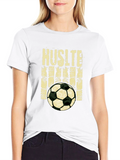 Hustle Soccer T-Shirt - Black Graphic Tee