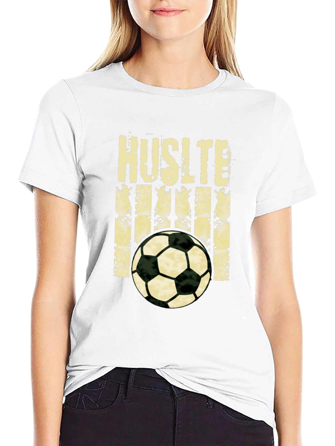 Hustle Soccer T-Shirt - Black Graphic Tee