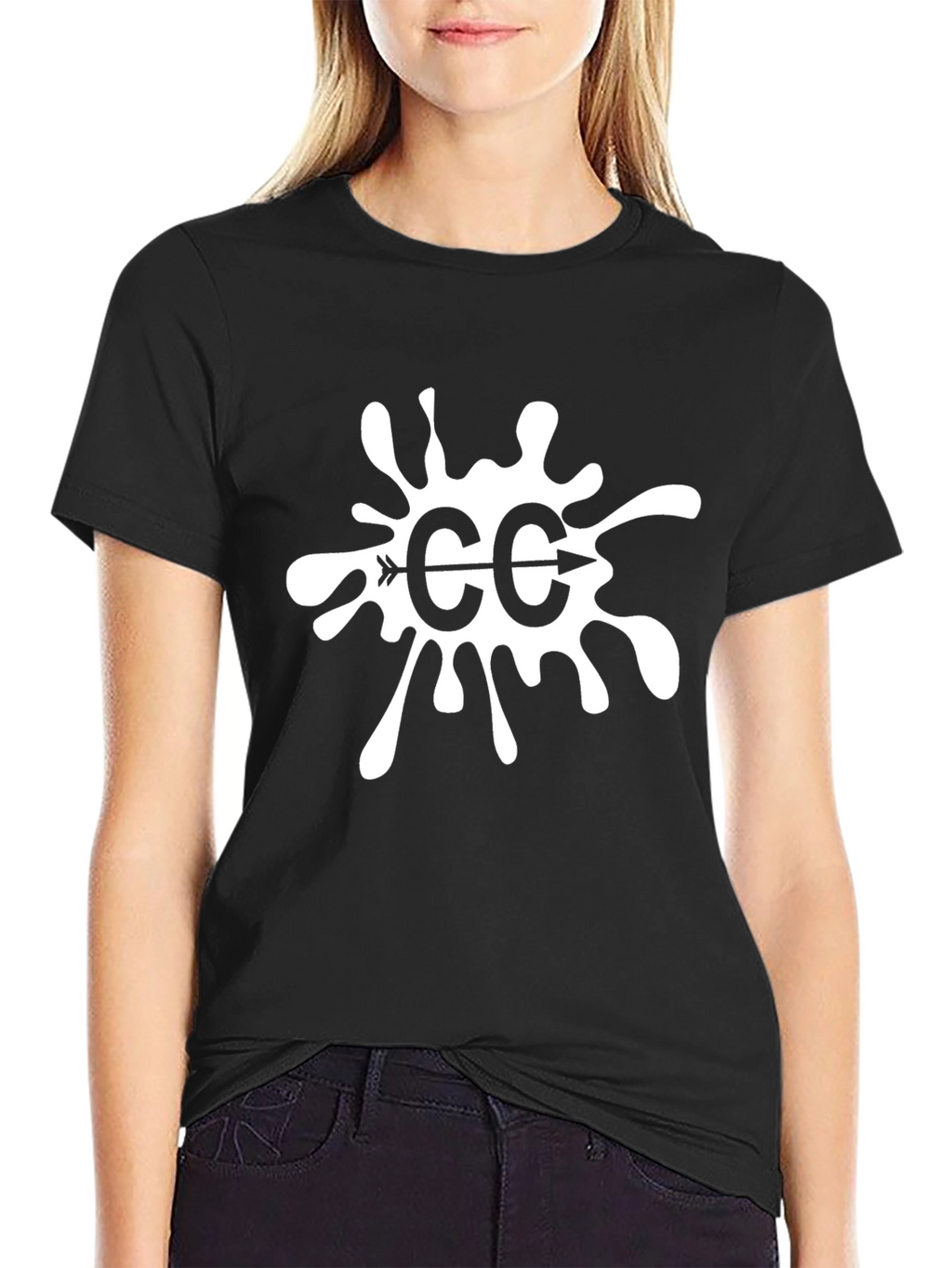 CC Arrow Splatter Graphic Black Tee