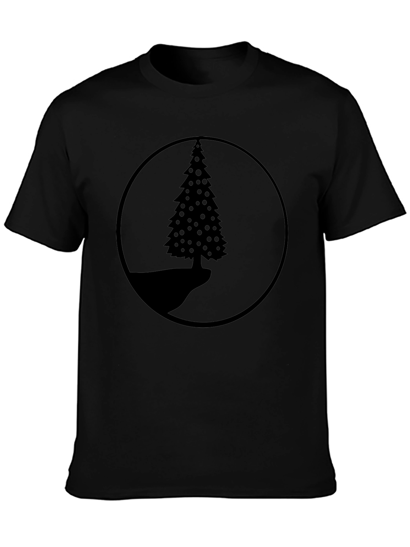 Nature Scene Black Graphic T-Shirt